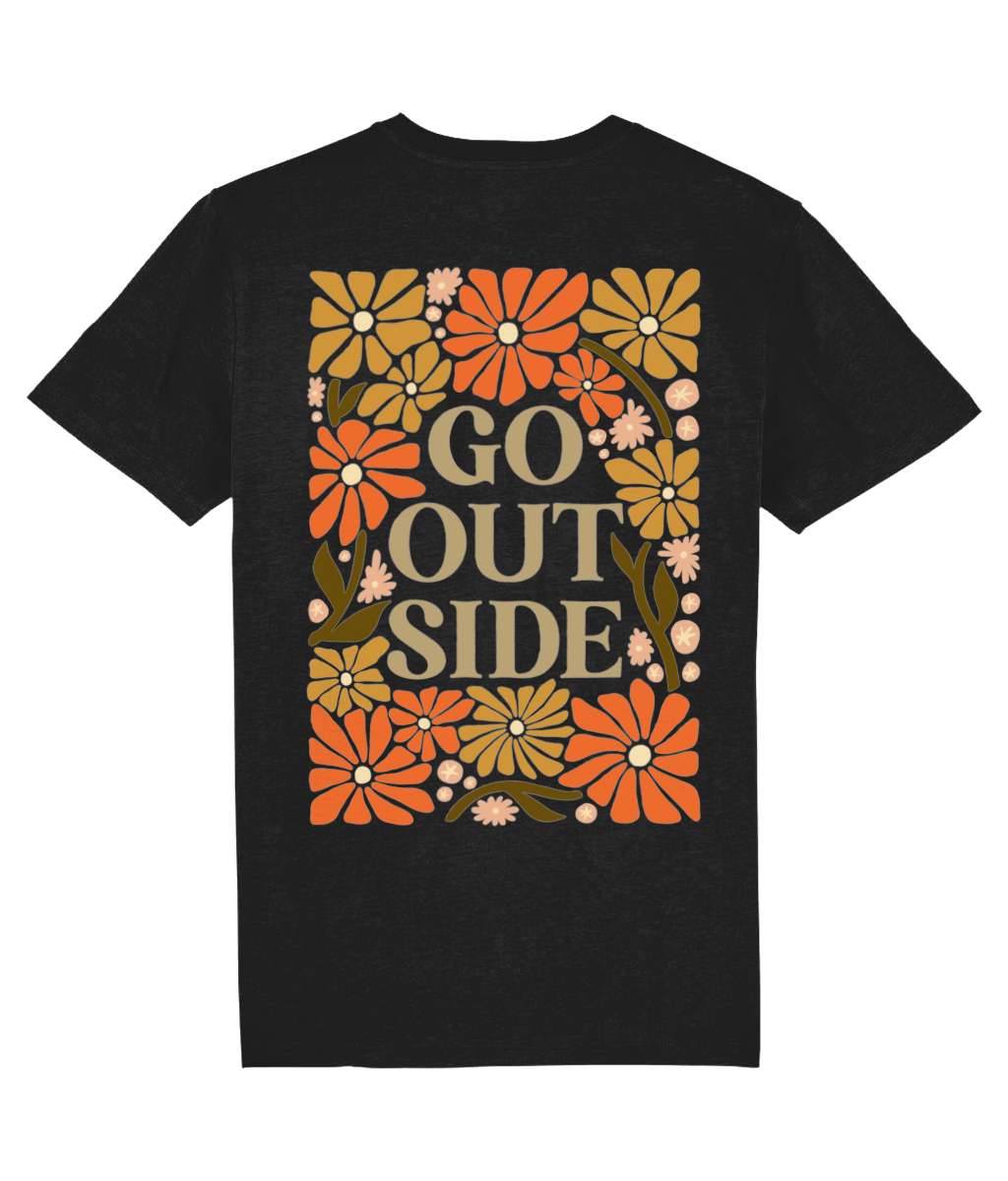 Shirt - Go Outside bloemenpatroon