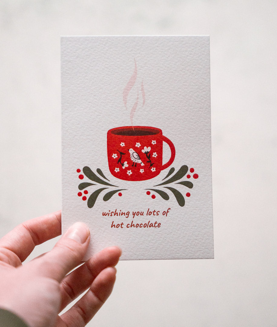Kerstkaarten set van 5 - Cosy illustraties