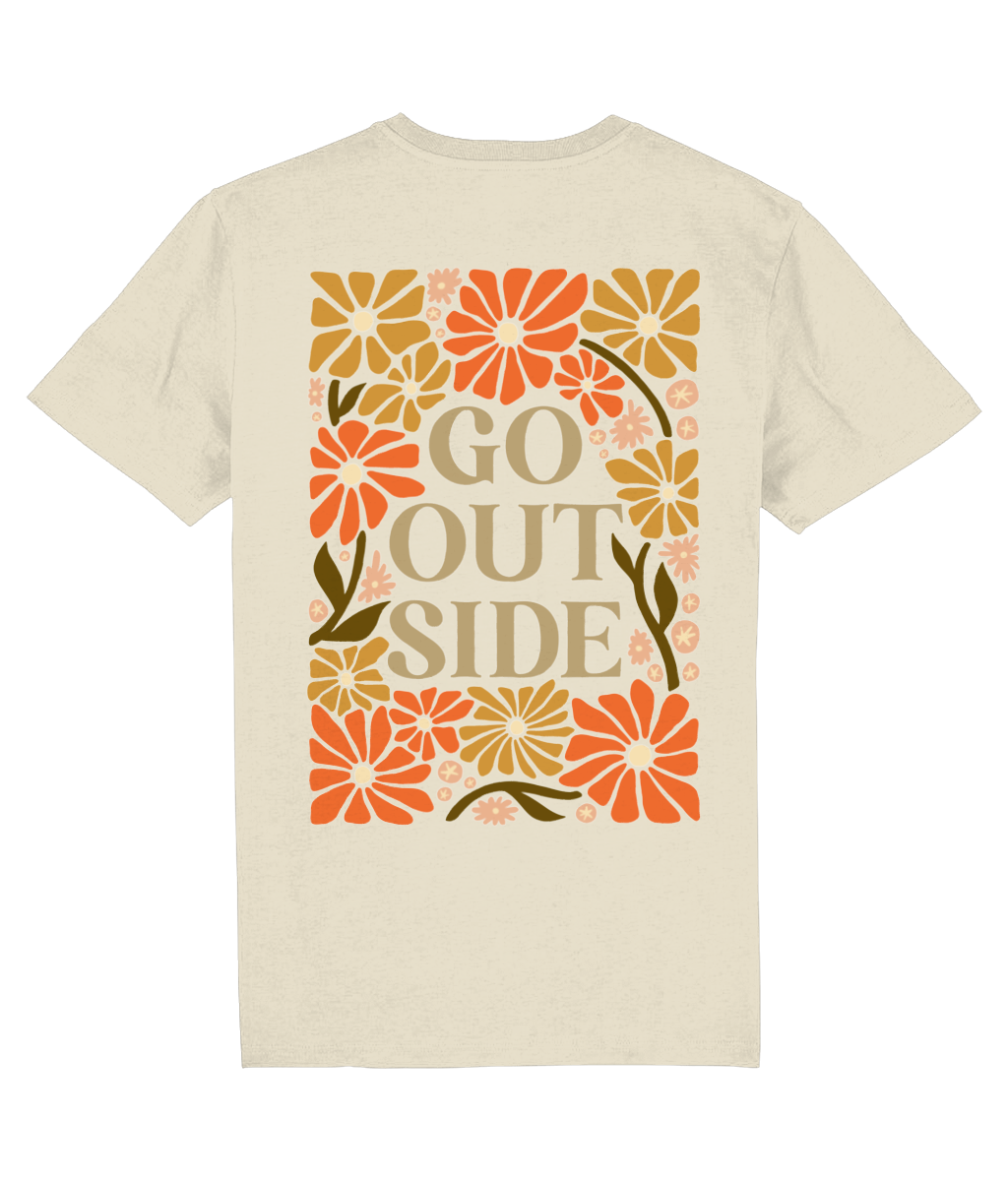 Shirt - Go Outside bloemenpatroon
