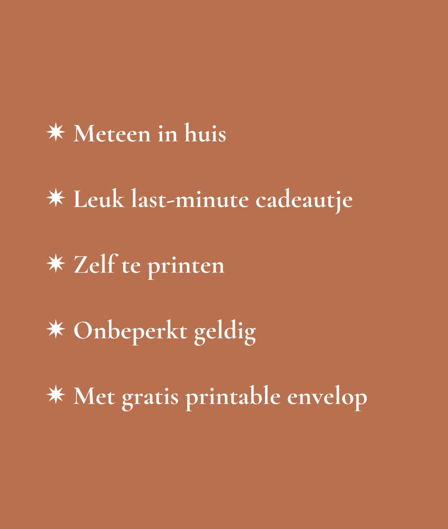 Digitale cadeaubon - 10, 25, 50 of 100 euro
