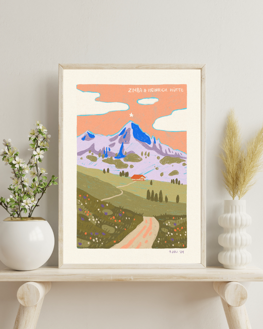 Zimba & Heinrich hütte - Fine Art Print
