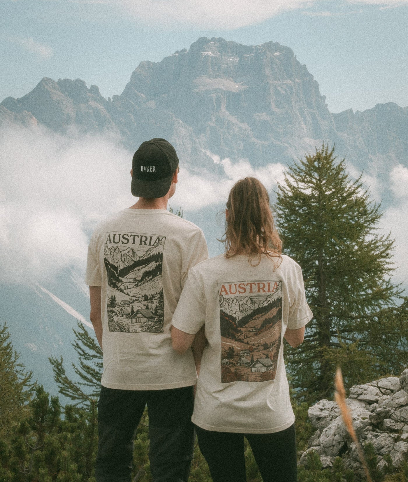 Shirt - Oostenrijkse bergen gekleurd