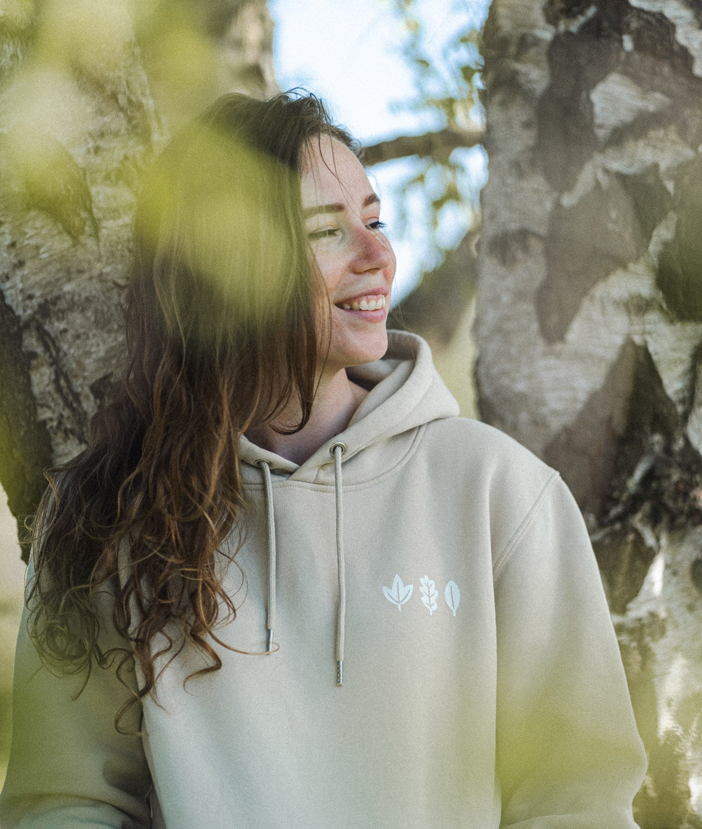 "Nature is my happy place" Hoodie - Bio katoen