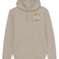 Geborduurde Hoodie bloemen - Logo links - Bio katoen