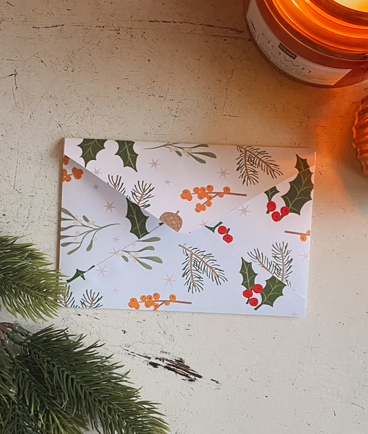 DIY printbare envelop - Kerst