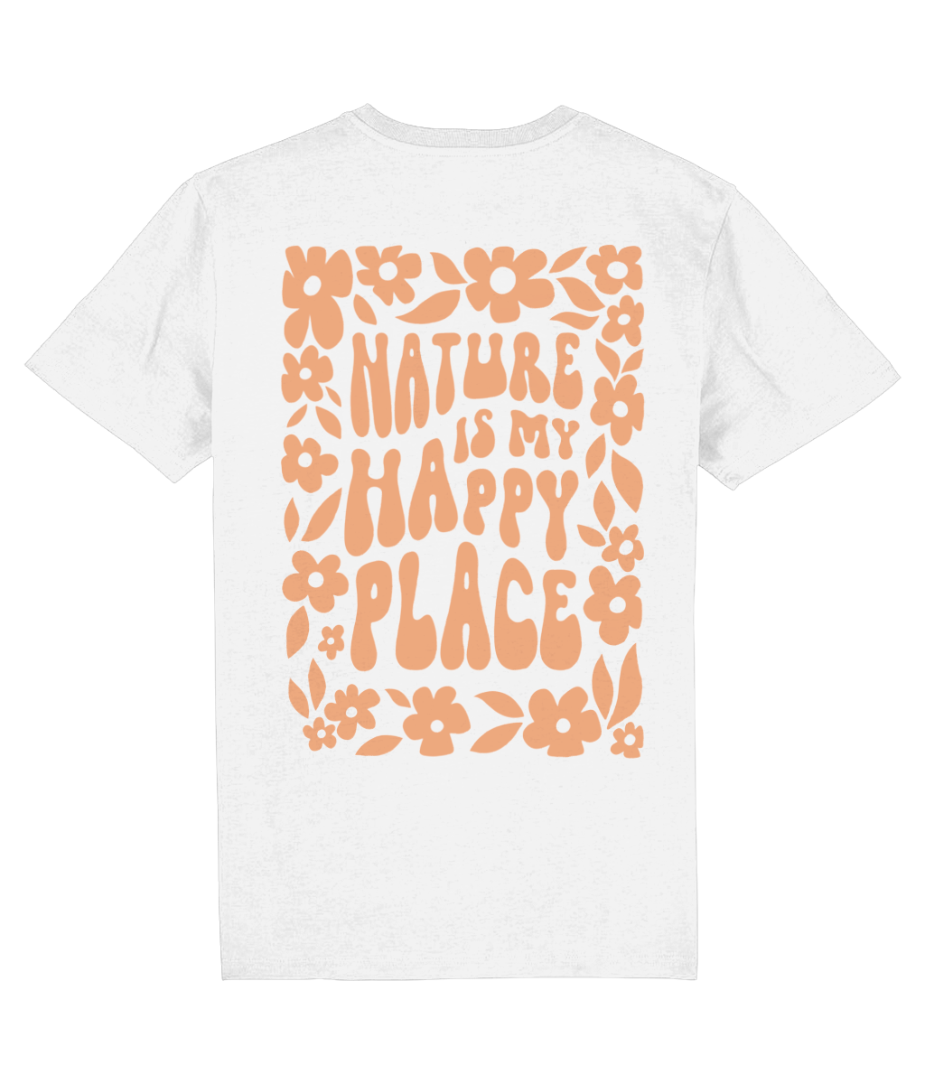 "Nature is my happy place" Shirt - Bio katoen