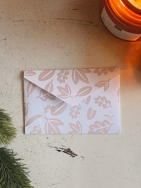 DIY Printbare envelop - Blaadjes